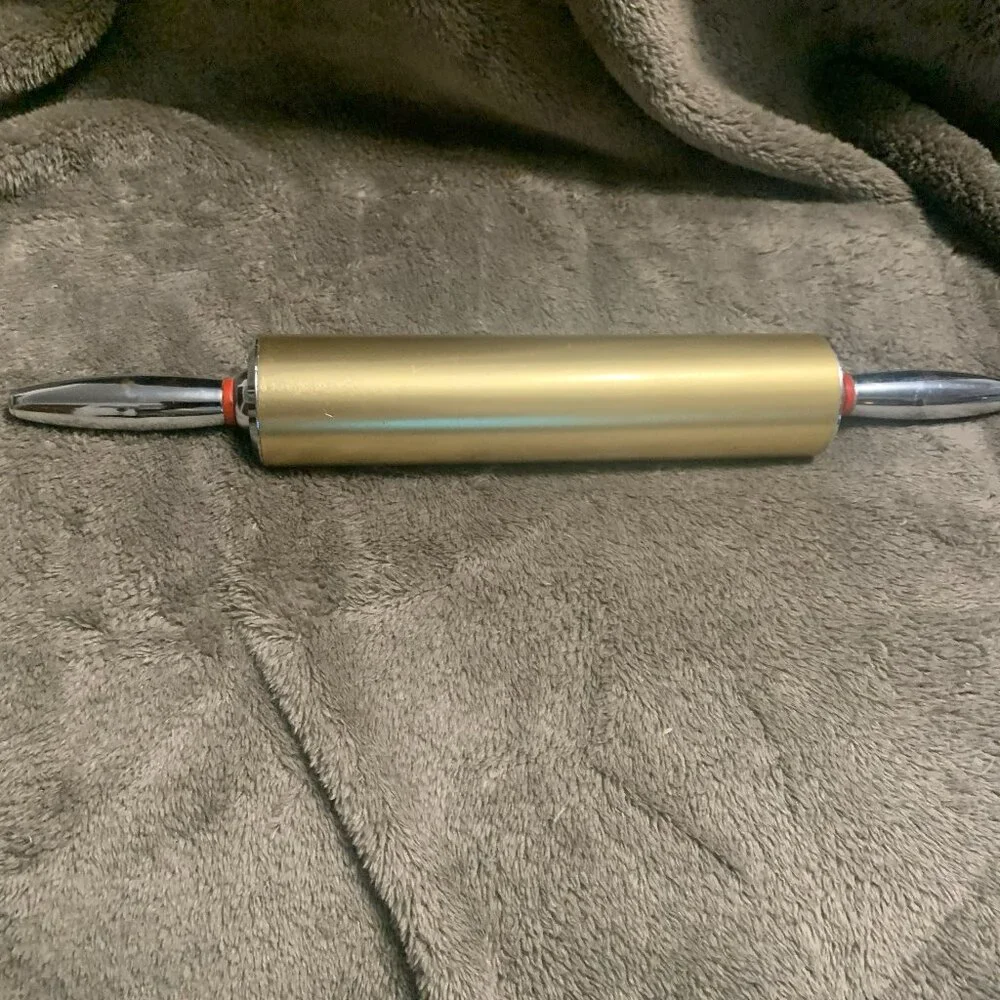 Rolling Pin Kitchen Metal Gold Colored Stainless Steel